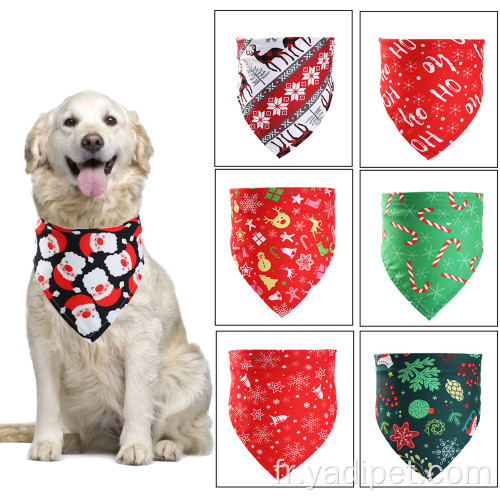 Serviette de salive en coton Triangle réglable Bandana pour chien